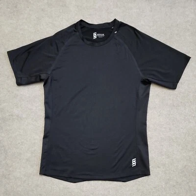 Second Skin Athletic Top Womens Medium Black Short Sleeve Gym Training - Image 1 of 4