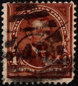 US Stamp Scott #280 - 4 Cents Rose Brown Abraham Lincoln Issue Numeral 40 Cancel - Picture 1 of 1