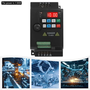 2 HP 3 Phase Motor Variable Frequency Drive VFD Speed Controller 220VAC 1.5KW 7A - Picture 1 of 12