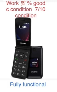 Verizon Flip Phone Alcatel 4051S GO FLIP V 4G LTE Unlocked  7/10 Condition C Gra - Picture 1 of 1