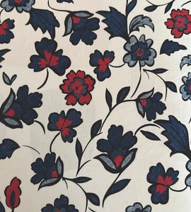 Vtg Cotton Spandex Floral Fabric Daisies W: 67”xL 7 EIGHTHS 1 YD; TOTAL =6 YARDS - Picture 1 of 10