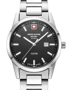 Swiss Alpine Military 7767.1137 Ladies Watch Argos silver black 34mm 10ATM - Picture 1 of 5