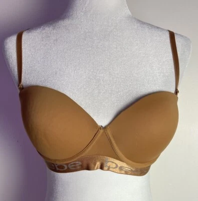 Sujetador inalámbrico push up Bebe bronce sin tirantes correa convertible (extraíble) 38C Foto 1 de 4
