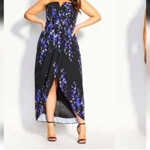 City Chic Maxi Electric Orchid Gr. 18 Kleid - Bild 1 von 16