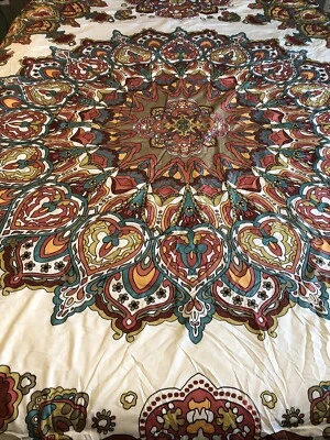 Victoria Classics King Comforter 104 x 90 Polyester White Red Brown - Image 1 of 4