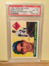 1995 TOPPS ARCHIVES BROOKLYN DODGERS 103 SANDY KOUFAX PSA 8