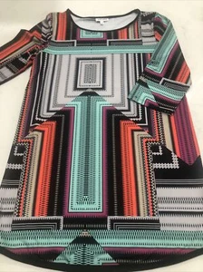Adore Brand Women's Sz Medium Colorful Crew Neck 3/4 Sleeve Dress - Picture 1 of 8