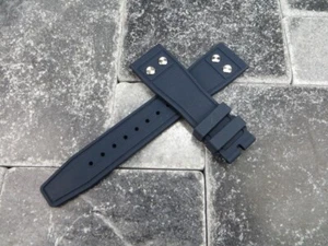 20 mm Niete Gummiband blau Taucher Uhrenarmband für IWC Big Pilot Portugieser x1 - Bild 1 von 6