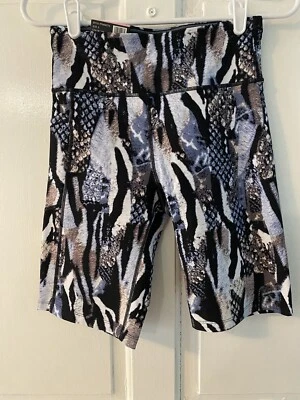NWT Calvin Klein Performance Women's Printed High-Waist Bike Shorts , Sz Small - Image 1 of 4