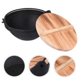 Sukiyaki Pot Hanging Cookware Iron Soup Pot Japanese Hot Pot Nabe Pot - Picture 1 of 12