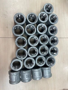 1" GALVANIZED IRON STRAIGHT COUPLING fitting  NPT ( $7.50 shipping for any Qty) - Picture 1 of 2
