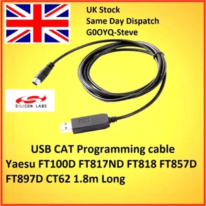 CT62 USB CAT Programming cable for Yaesu FT-100D FT-817ND FT-818 FT-857D FT-897D - Picture 1 of 4