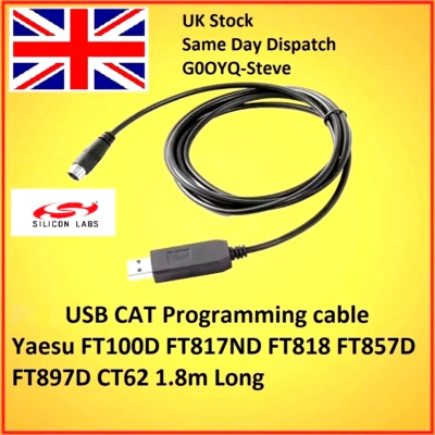 CT62 USB Katze Programmierkabel für Yaesu FT-100D FT-817ND FT-818 FT-857D - Bild 1 von 4
