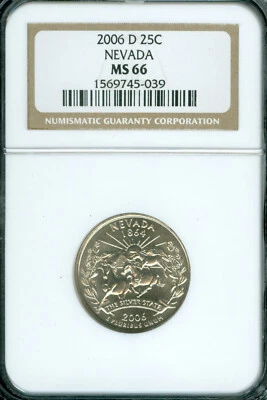 2006 D NEVADA QUARTER NGC MS66 BUSINESS STRIKE  * - Image 1 of 2