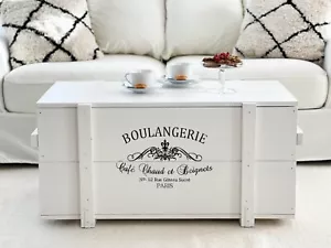 Truhe Couchtisch Holz massiv Wohnzimmertisch Truhentisch Kiste vintage shabby - Bild 1 von 7