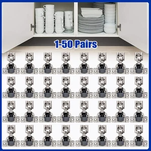 1/2" Overlay Soft Close Face Rahmen Küche Schrank Scharniere Nickel Finish Posten  - Bild 1 von 13