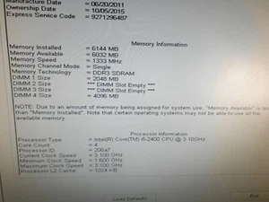 Dell Optiplex 990 Core i5-2400 CPU 3.10GHz 6GB Ram ohne HDD # 25 - Bild 1 von 18