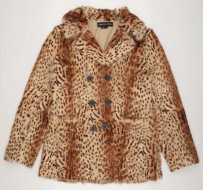 Abrigo Adrienne Landau 244577 Mujer Estampado Animal Guisante Leopardo/Coral Talla Grande Foto 1 de 3