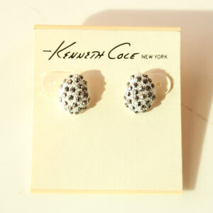 New 15mm Kenneth Cole Oval Stud Earrings Gift Fashon Women Party Show Jewelry