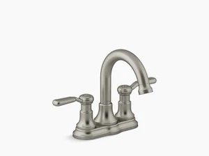Sterling "Ludington" Brushed Nickel Center-set Bathroom Faucet Set - Picture 1 of 8