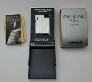 New Old Stock Vintage Ronson Varatronic 2000 Piezo Electric Gas Lighter W Ger. - Picture 1 of 8