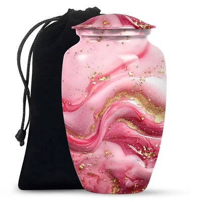 抽象骨灰盒成人男性大号纪念品大火化骨灰盒10英寸 — 第 1/4 张图片