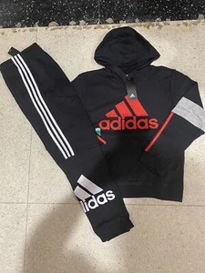 NWT Adidas cotton blend Big boys Pullover Hoodie/Jogger Sweatpants SZ XL - Picture 1 of 3
