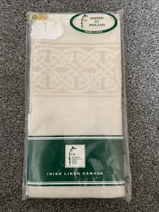 Thomas Ferguson Irish Linen Damask 875 Natural Square Napkins 46 x 46cm (4 Pack) - Picture 1 of 2