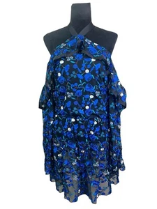 Alexia Admor Kleid Größe 12 Blumen bestickt schulterfrei Rüschen Minikleid - Bild 1 von 18
