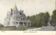 1908 Sanitarium in Millersburg, Ohio Postcard