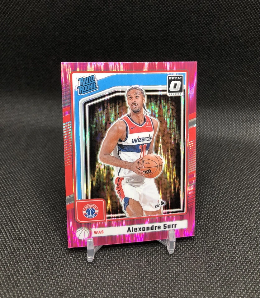 2024-25 Óptico Alexandre Sarr Clasificado Novato Vista previa Rosa Flash Prizm SSP RC #P-215 Foto 1 de 4
