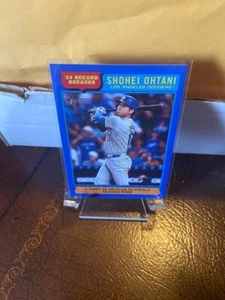 2025 TOPPS HERITAGE SHOHEI OHTANI FIRST 50/50 SEASON DARK BLUE BORDERED CARD - Picture 1 of 2