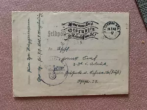 Feldpost - Brief - DR - 1943 - mit Inhalt - Super Stempel - 2.WK - Rar - Bild 1 von 3