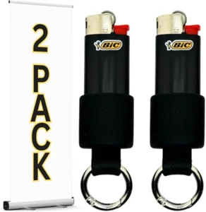 Mini BIC Keychain Lighter Holder - Lightweight BIC Lighter Case for Hiking, Camp - Picture 1 of 12