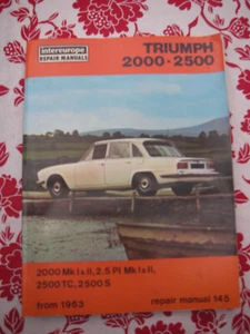 Intereurope Repair Manual No 145 Triumph 2000 Mk I & II, 2.5 PI Mk I & II 2500TC - Picture 1 of 20
