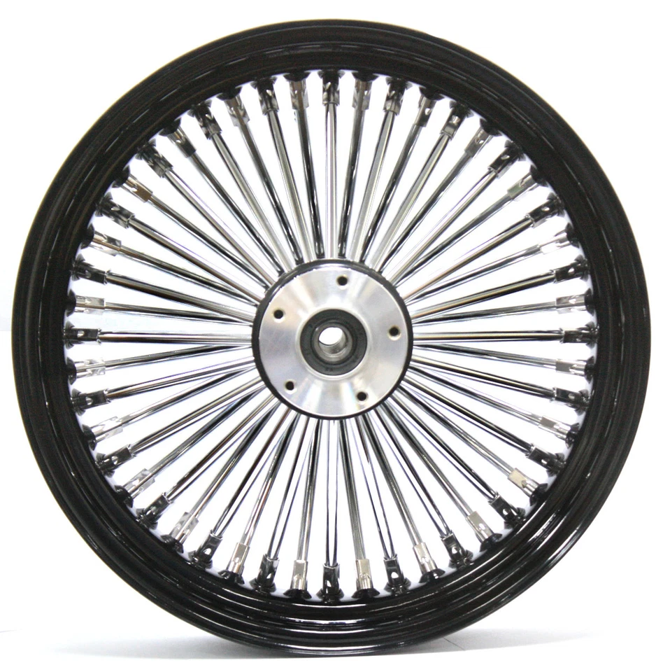 RUEDA TRASERA FAT RADIOS 16" NEGRA 16 X 3.5 HARLEY ROAD KING FLHR ROAD GLIDE FLTR  Foto 1 de 1