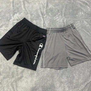 Boys Shorts Lot of 2 Youth Medium Basketball Play School Clothes Champion Tech - Picture 1 of 10