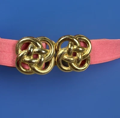 Cinturón Arrivanto Mujer Cintura Mediana Rosa con Hebilla Tono Dorado De Colección Nuevo Con Etiquetas Foto 1 de 4