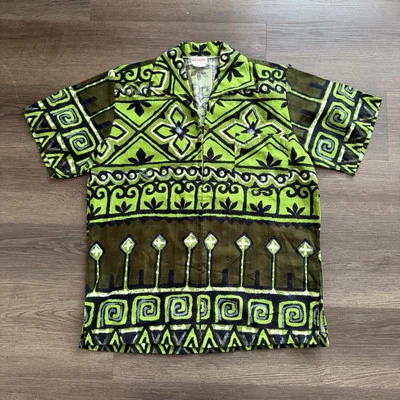 VTG 50s Hale Aloha Isoshima Men's Hawaiian Shirt Loop Full Zip Rare Medium Talon - Image 1 of 4