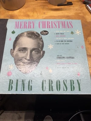 RARE 1945 Bing Crosby Merry Christmas Decca Records 78rpm 4 Records Set A-550 - Image 1 of 4