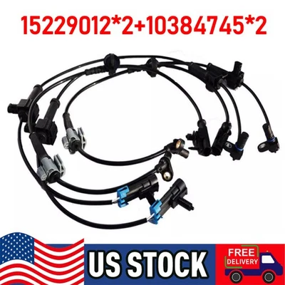 Sensor de velocidad de rueda ABS delantero + trasero de 4 piezas para 07-14 Chevy Tahoe Avalanche GMC Yukon Foto 1 de 4