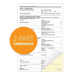 Ocean Pads A4 Waste Transfer Note Pad, 2-Part Carbonless, 50 Sets - Picture 1 of 7
