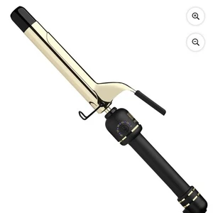 HOT TOOLS 24K Gold Professional 1" Extended Barrel Curling Iron w/ Clamp SEALED - Picture 1 of 6