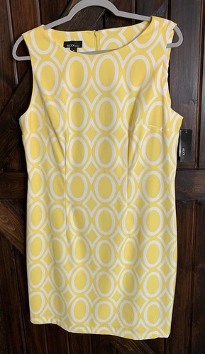 Abito ALYX giallo e bianco leggero girocollo zip elasticizzato smanicato tg16