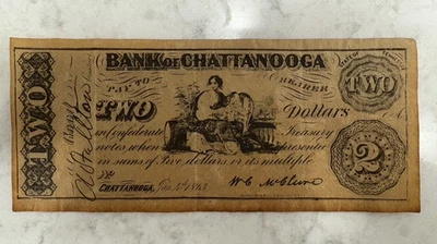 Bank Of Chattanooga $2 Dollar Note Bill...    Reproduction ??? - Image 1 of 2