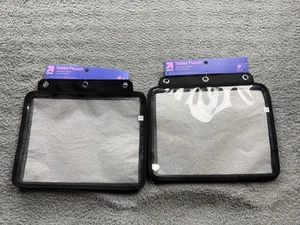 Up & Up Tablet Tasche Menge 2 3-Ring Ordner Reißverschluss passt bis zu 13 Zoll schwarz klar - Bild 1 von 6
