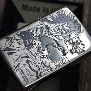 Zippo Hanma Baki Hanayama Kaoru Double Sided Processing Brass Lighter Oil Jap 72 - Picture 1 of 7