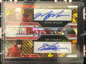 Eric Lindros Mark Messier 2025 Hoja Metal Hockey Legends ComPatriots 1/1 - Imagen 1 de 2