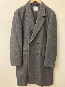 LNWOT BILLY REID Overcoat Wool Neutrals/Brown/Grey Medium/Large - Picture 1 of 19