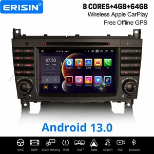 4+64GB Android 14 CarPlay Autoradio GPS Mercedes C/G/CLC Klasse W203 DAB+ 8 Kern - Bild 1 von 21